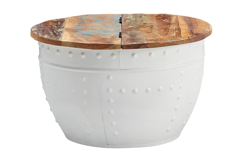 SENECA Soffbord 60 cm Runt Brun/Vit