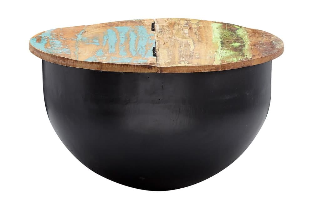 SENECA Soffbord 60 cm Runt Brun/Svart
