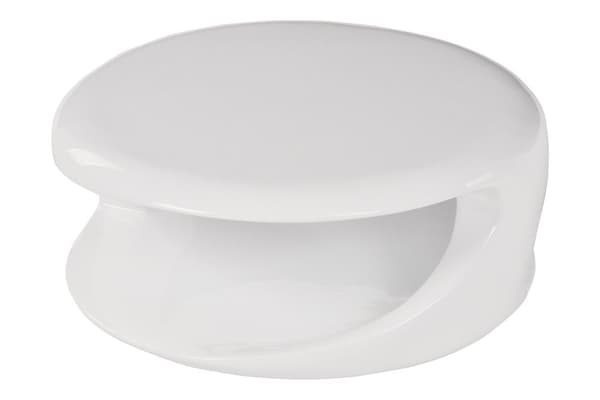 Popadak Sofabord 80 cm Rundt med Opbevaringshylde