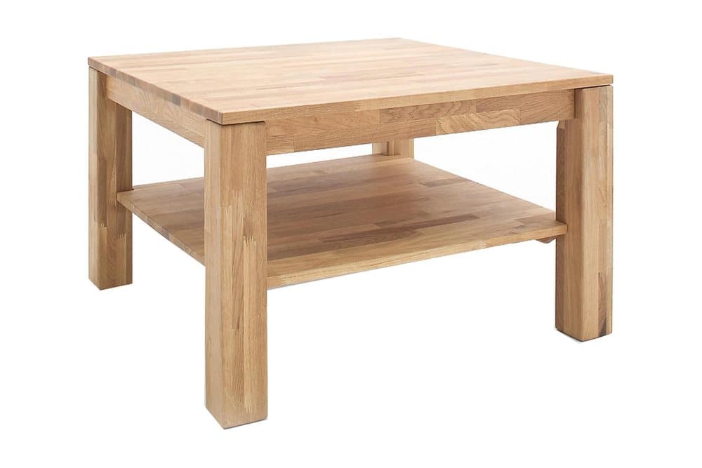 Paupo Soffbord 80 cm med Förvaring Hylla