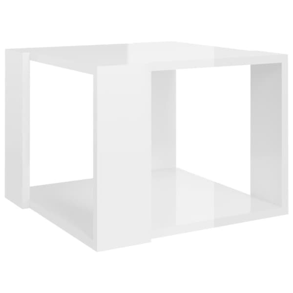 vidaXL Salongbord høyglans hvit 40x40x30 cm konstruert tre