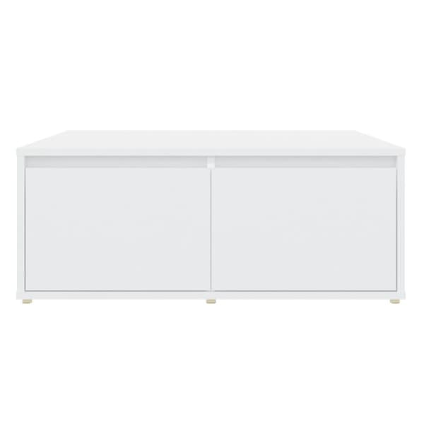 vidaXL Sohvapöytä valkoinen 80x80x31 cm lastulevy