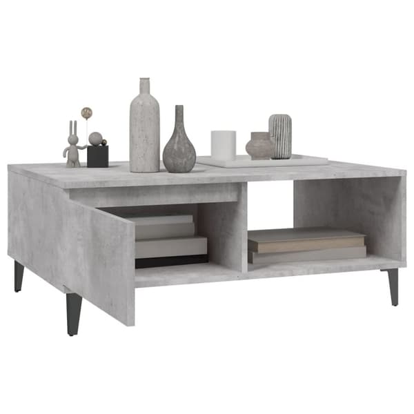 vidaXL Soffbord betonggrå 90x60x35 cm spånskiva