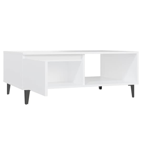 vidaXL Salongbord hvit 90x60x35 cm sponplate