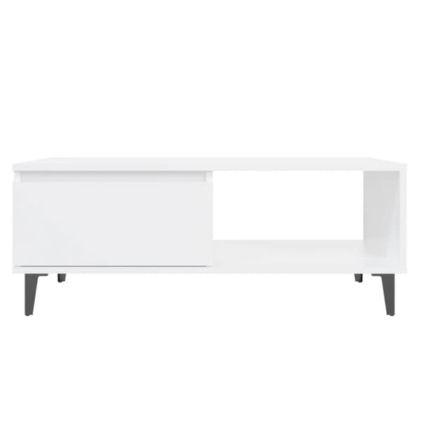 vidaXL Salongbord hvit 90x60x35 cm sponplate