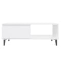 Miniatyrbilde 6 av 8: vidaXL Salongbord hvit 90x60x35 cm sponplate