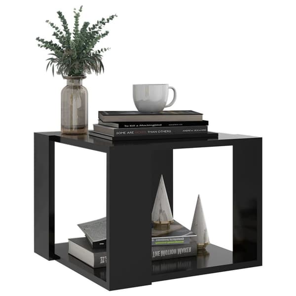 vidaXL Salongbord svart 40x40x30 cm konstruert tre