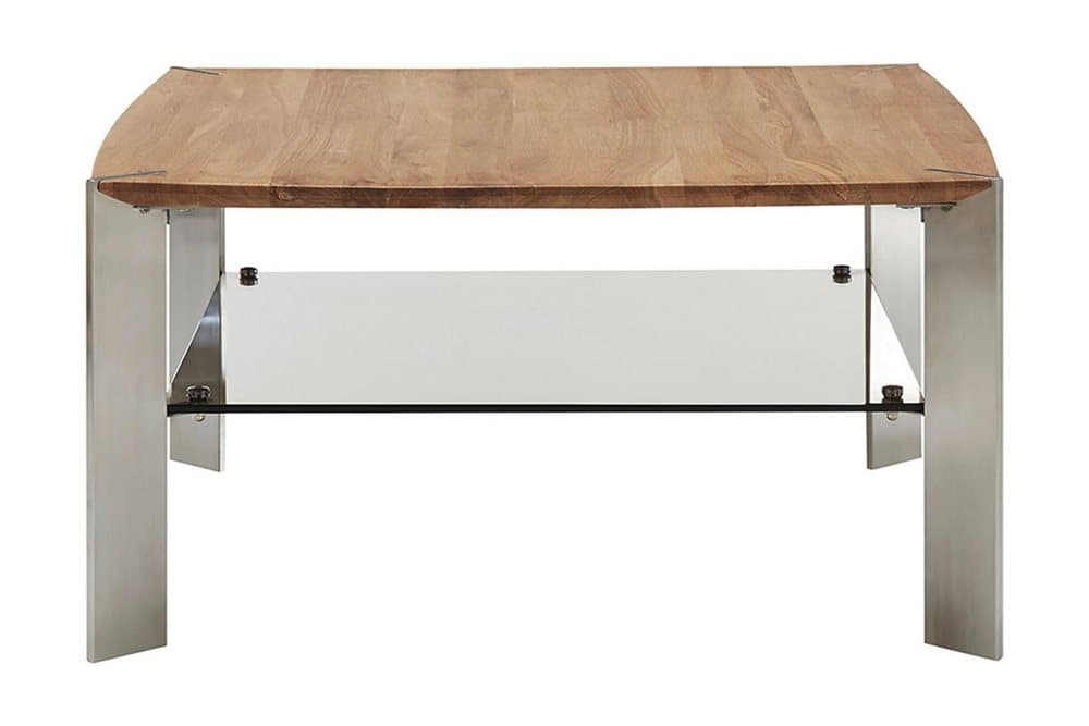 JANORE Soffbord 50 cm med Förvaring Hylla Ek/Brons