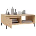 Miniatyrbillede 5 af 10: vidaXL sofabord 90x60x35 cm spånplade sonoma-eg