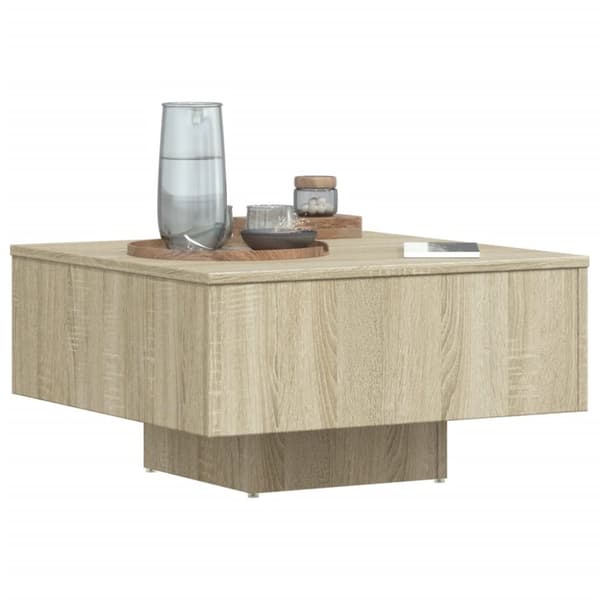 vidaXL sofabord 60x60x31,5 cm spånplade sonoma-eg