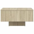 Miniatyrbillede 8 af 10: vidaXL sofabord 60x60x31,5 cm spånplade sonoma-eg