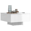 Miniatyrbillede 3 af 9: vidaXL sofabord 60x60x31,5 cm spånplade hvid højglans