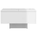 Miniatyrbillede 5 af 9: vidaXL sofabord 60x60x31,5 cm spånplade hvid højglans