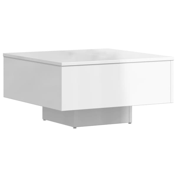 vidaXL sofabord 60x60x31,5 cm spånplade hvid højglans