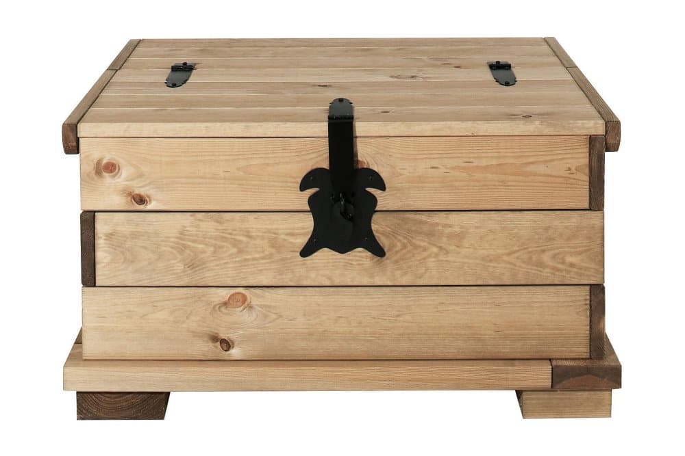 DANIQUE Soffbord 72 cm Kistbord med Förvaring Brun/Svart