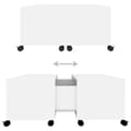 Miniatyrbilde 7 av 8: vidaXL Salongbord hvit 75x75x38 cm sponplate