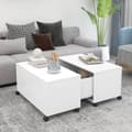 Miniatyrbilde 1 av 8: vidaXL Salongbord hvit 75x75x38 cm sponplate