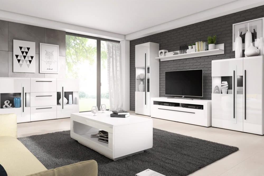 TULSA VARDAGSRUMSSET VIT MED LED