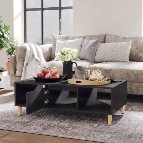 vidaXL sofabord 103,5x60x35 cm spånplade grå højglans