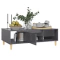 Miniatyrbillede 4 af 9: vidaXL sofabord 103,5x60x35 cm spånplade grå højglans