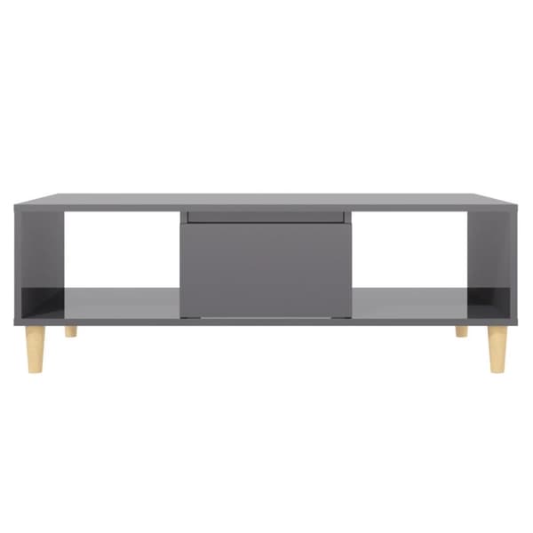 vidaXL sofabord 103,5x60x35 cm spånplade grå højglans
