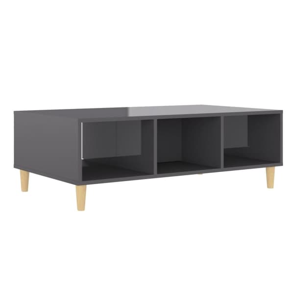 vidaXL sofabord 103,5x60x35 cm spånplade grå højglans