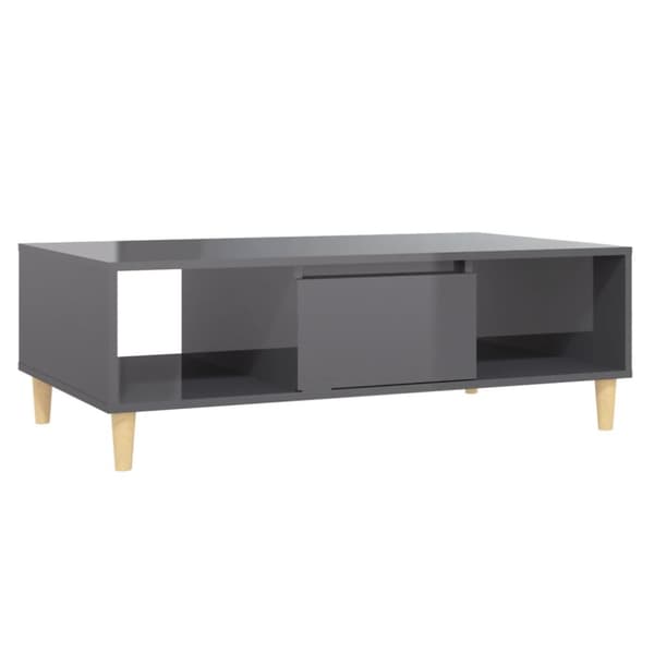 vidaXL sofabord 103,5x60x35 cm spånplade grå højglans