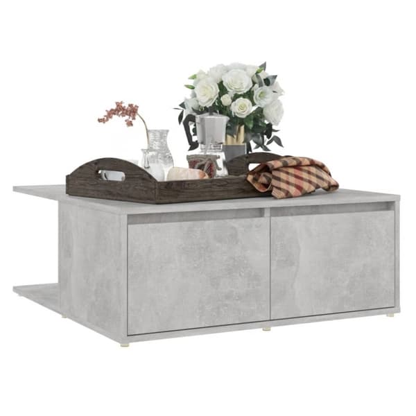 vidaXL sofabord 80x80x31 cm spånplade betongrå