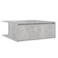 Miniatyrbillede 2 af 7: vidaXL sofabord 80x80x31 cm spånplade betongrå
