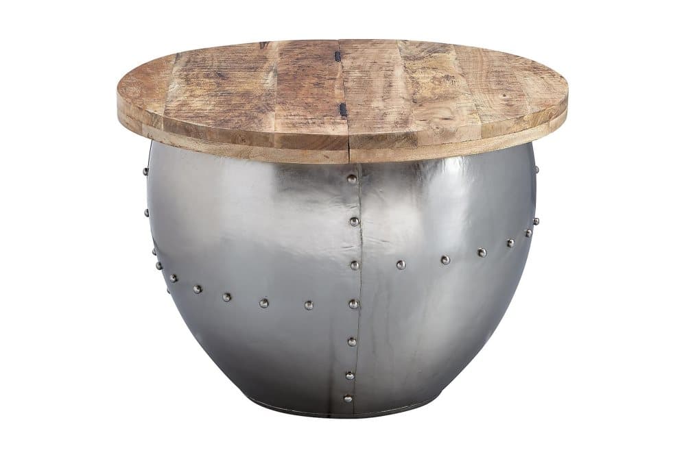 SENECA Soffbord 60 cm Runt Silver/Brun