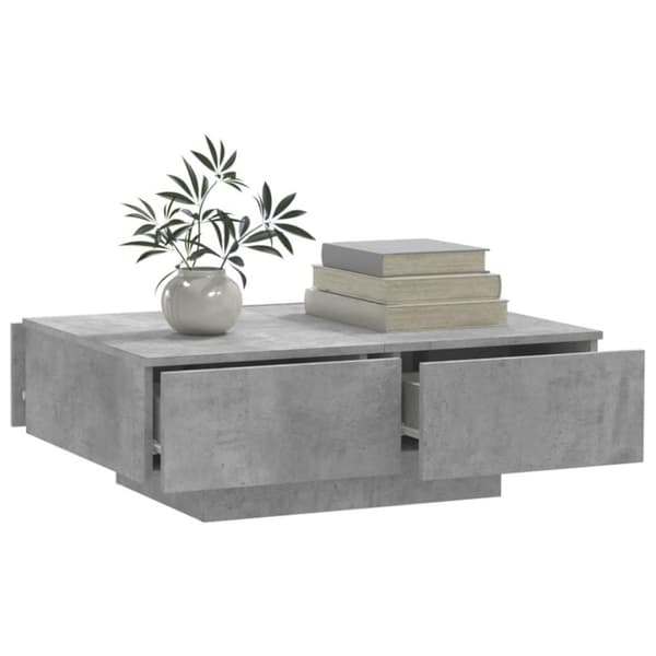 vidaXL Soffbord betonggrå 90x60x31 cm konstruerat trä