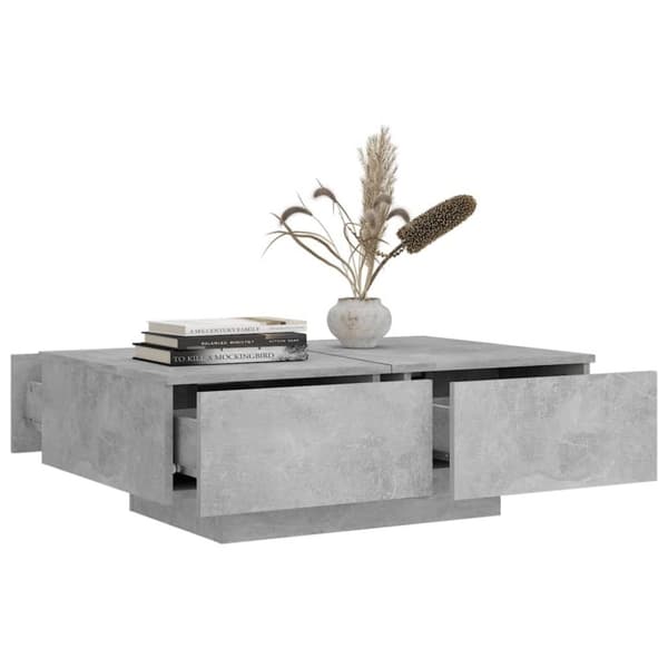vidaXL Soffbord betonggrå 90x60x31 cm konstruerat trä