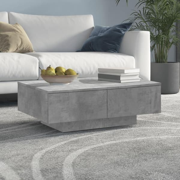 vidaXL Soffbord betonggrå 90x60x31 cm konstruerat trä