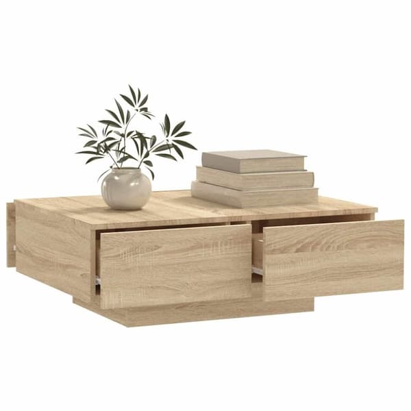 vidaXL Soffbord sonoma-ek 90x60x31 cm konstruerat trä