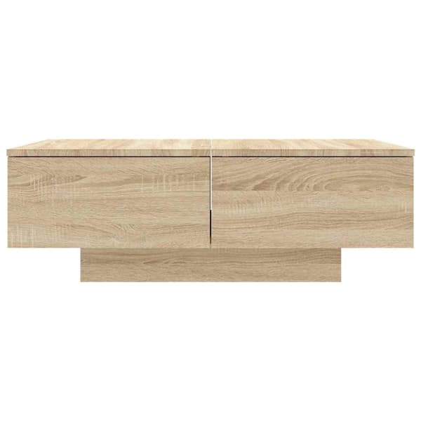 vidaXL Soffbord sonoma-ek 90x60x31 cm konstruerat trä