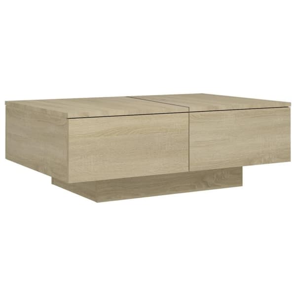 vidaXL Soffbord sonoma-ek 90x60x31 cm konstruerat trä