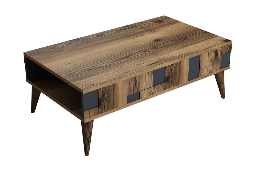 POTRERO Soffbord 105 cm Mörkbrun/Antracit