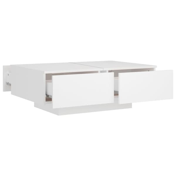 vidaXL Soffbord Vit 90x60x31 cm spånskiva