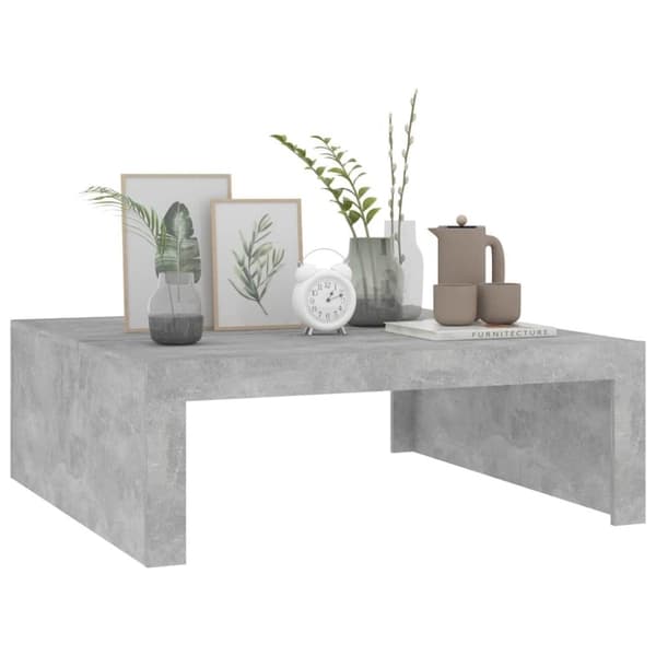 vidaXL Salongbord betonggrå 100x100x35 cm konstruert tre