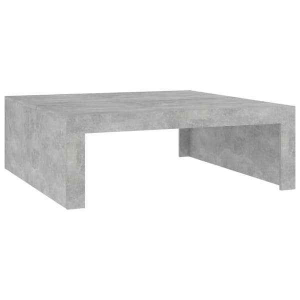 vidaXL Salongbord betonggrå 100x100x35 cm konstruert tre