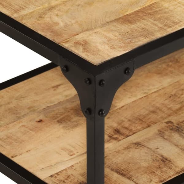 vidaXL Soffbord 90x45x35 cm massivt grovt mangoträ