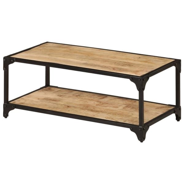 vidaXL Soffbord 90x45x35 cm massivt grovt mangoträ