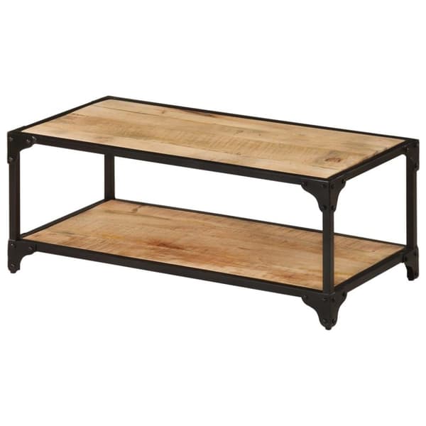 vidaXL Soffbord 90x45x35 cm massivt grovt mangoträ