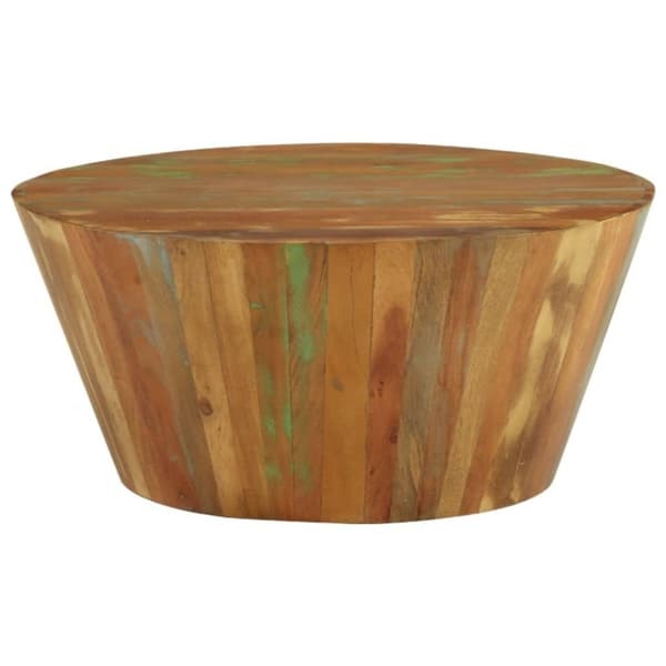 vidaXL sofabord Ø65x31 cm massiv genbrugstræ