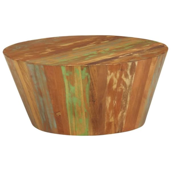 vidaXL sofabord Ø65x31 cm massiv genbrugstræ