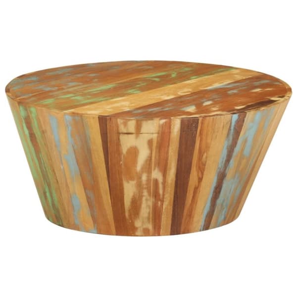 vidaXL sofabord Ø65x31 cm massiv genbrugstræ