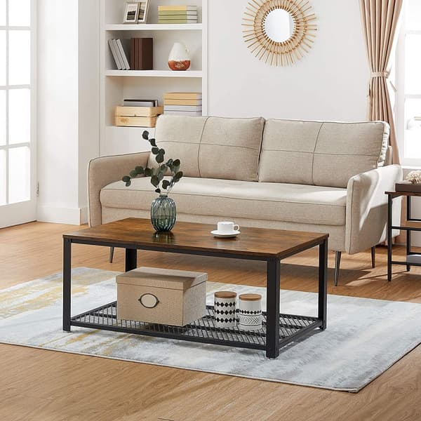 Soffbord - Industriell stil vintage brun 106,2 x 60,2 x 45 cm