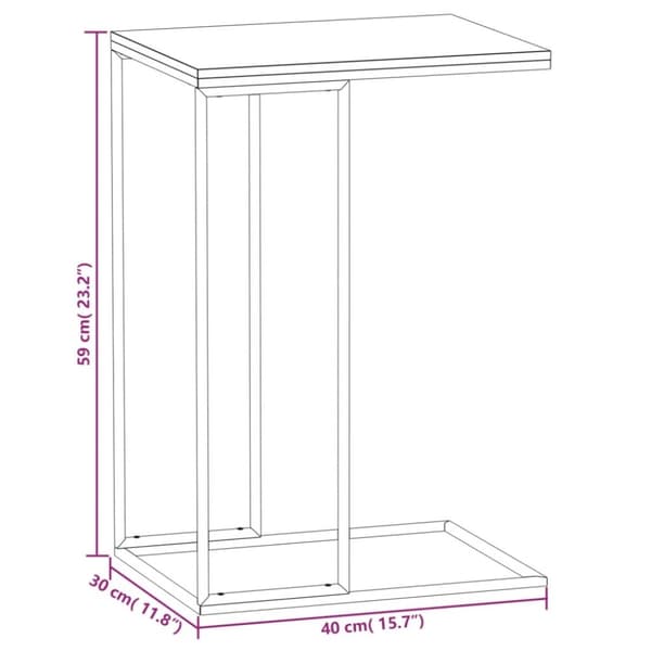 vidaXL Sivupöytä musta 40x30x59 cm tekninen puu