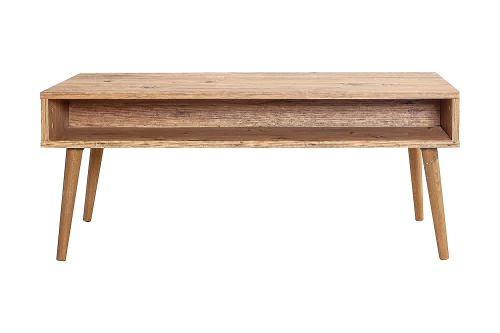 STENBYN Soffbord 110 cm med Förvaring Hylla Natur