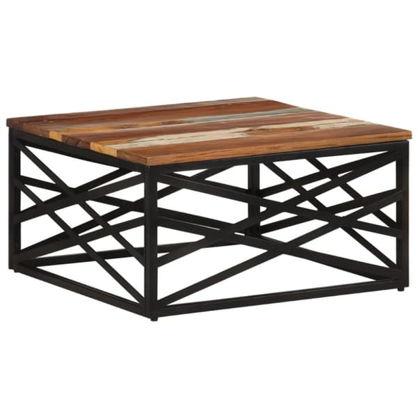 vidaXL sofabord 68x68x35 cm massivt genbrugstræ